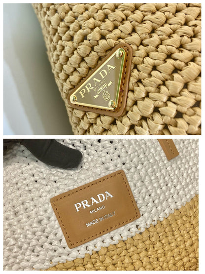 BOLSA PRADA TOTE CROCHÊ E COURO 38