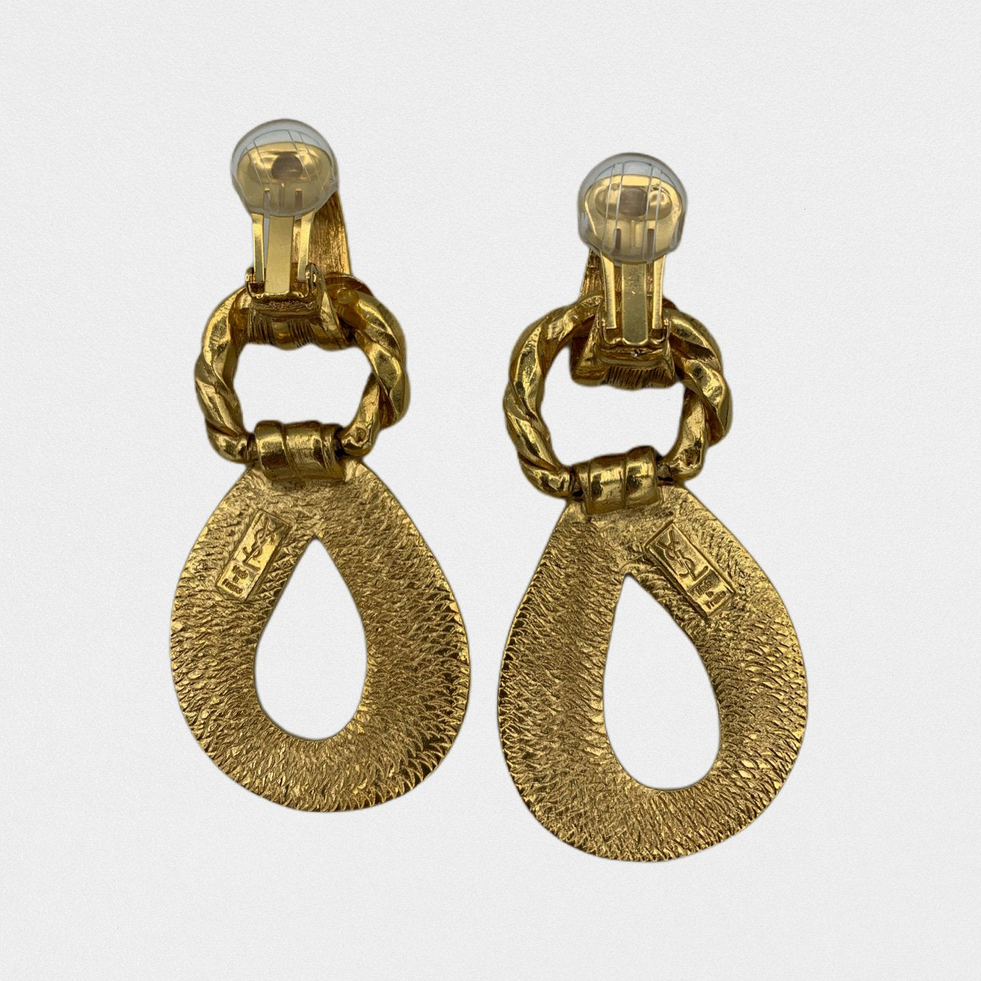 Yves Saint Laurent hanging hoop earrings