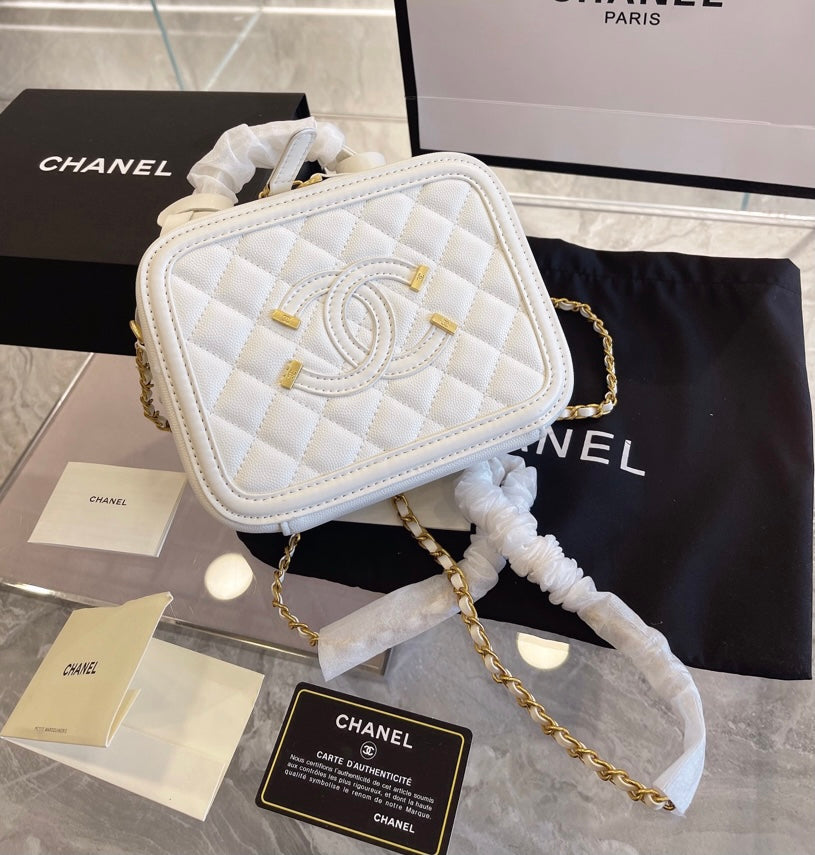 White Chanel ladies handbag