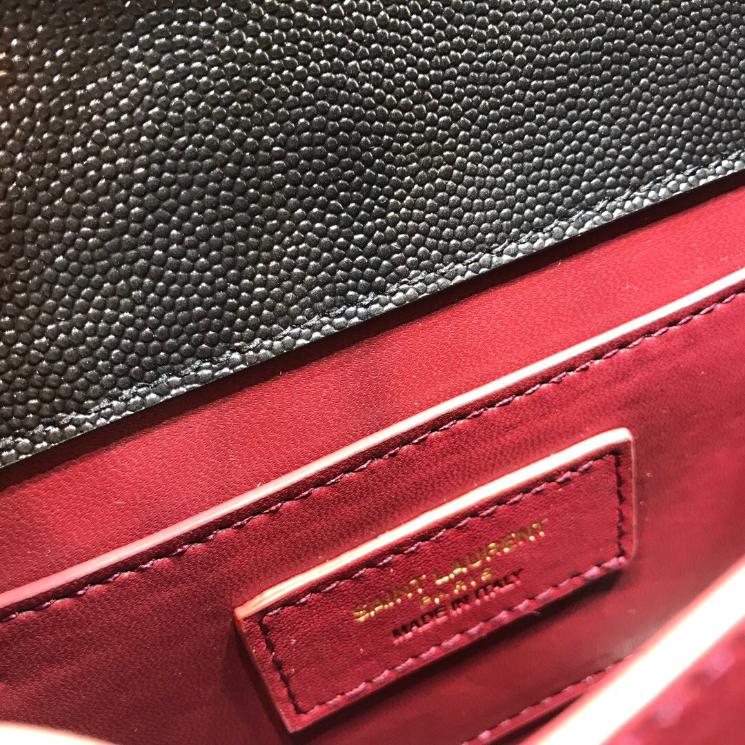 Yves Saint Laurent Cassandra Mini Top Handle Bag In Box Saint Laurent Leather