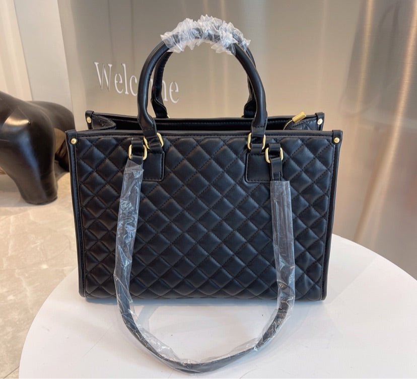 Black Leather Chanel Handbag