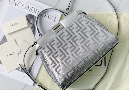 Silver Fendi shoulder handbag