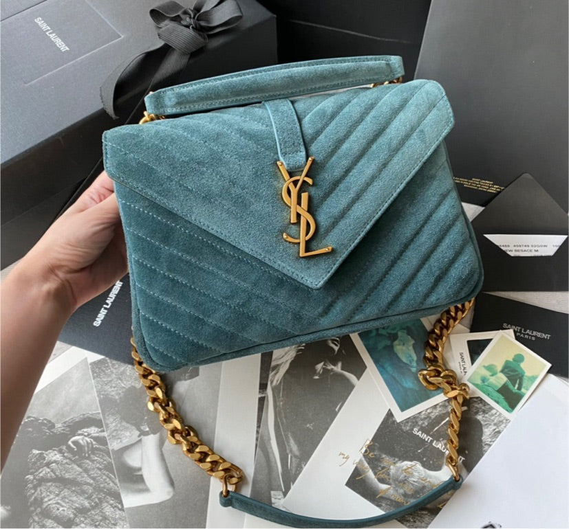 Yves Saint Laurent suede material shoulder handbag