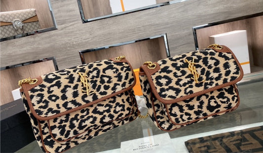 Yves Saint Laurent leopard print woman Handbag