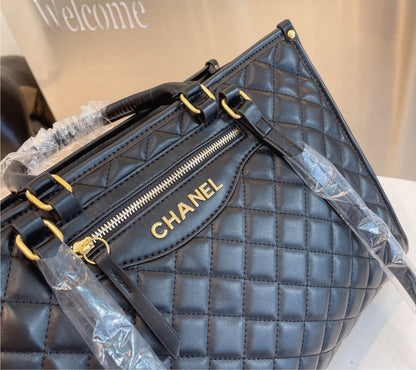 Black Leather Chanel Handbag