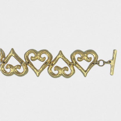 Yves Saint Laurent hearts bracelet - 1980s