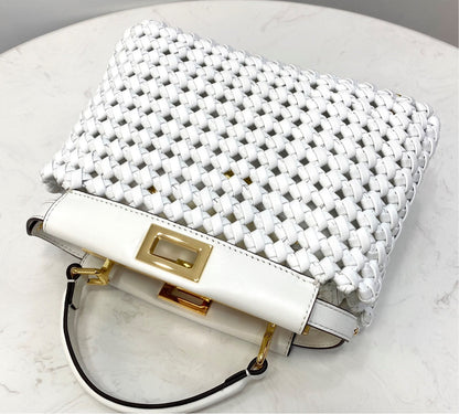 White Fendi woman shoulder handbag