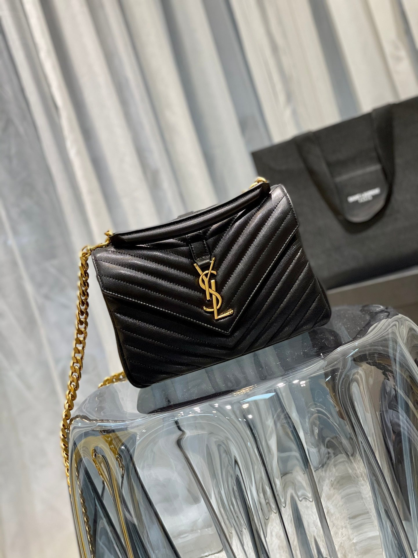 Yves Saint Laurent College Medium Quilted leather Bag