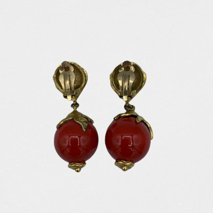 Yves Saint Laurent Cherry earrings - 1980s