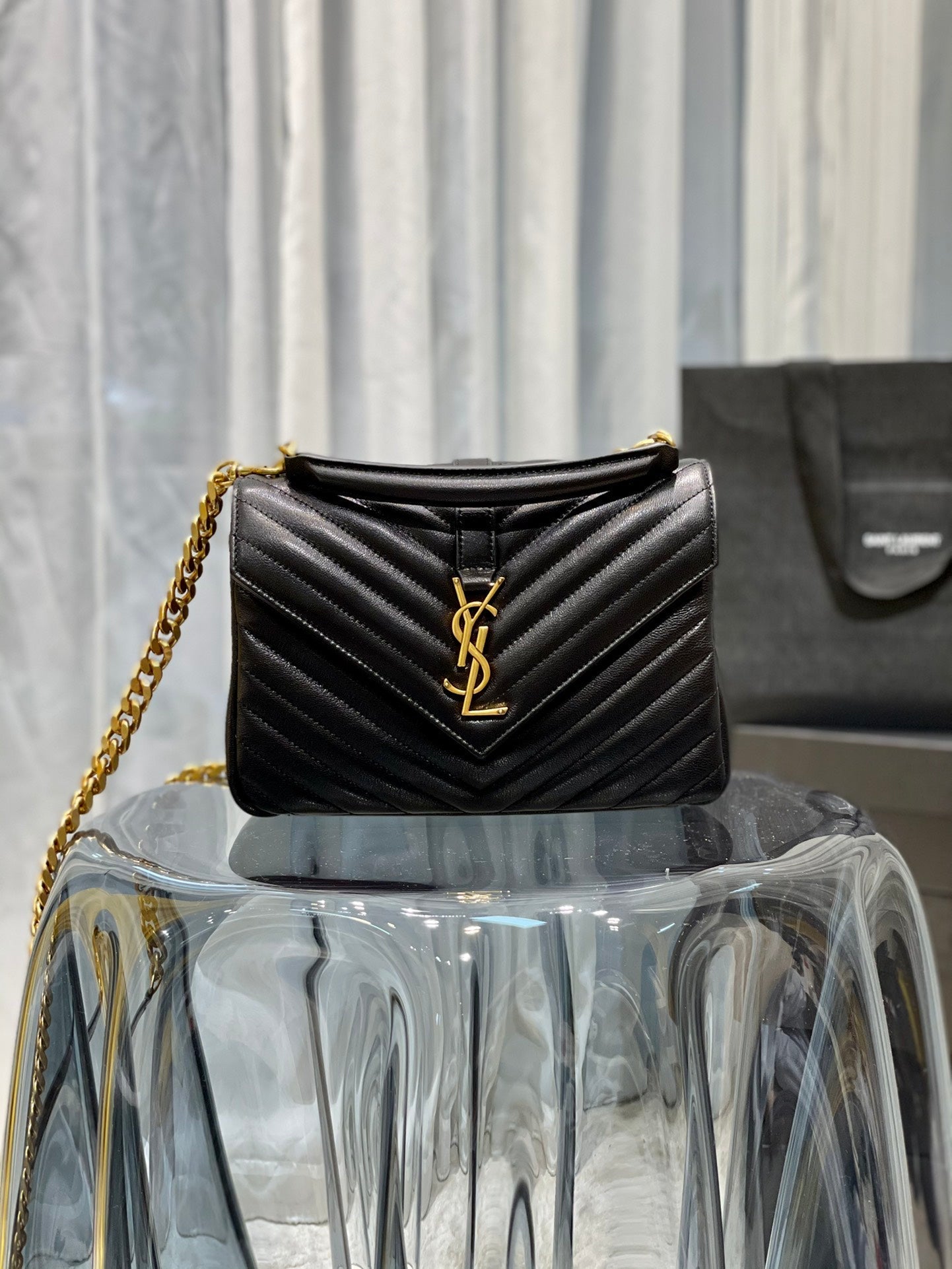 Yves Saint Laurent College Medium Quilted leather Bag