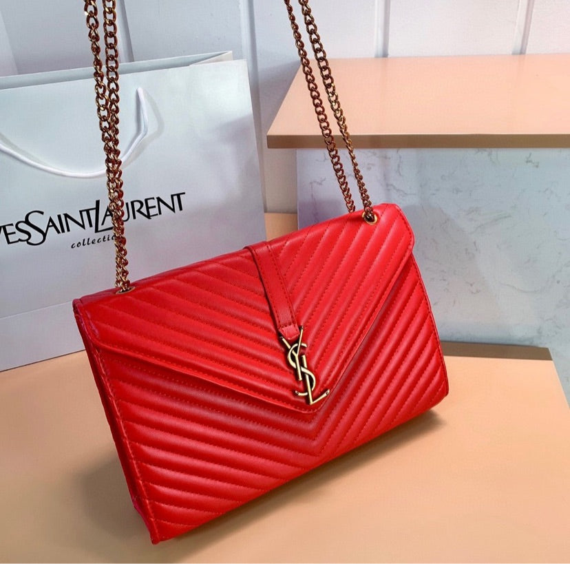 Red Yves Saint Laurent woman handbag