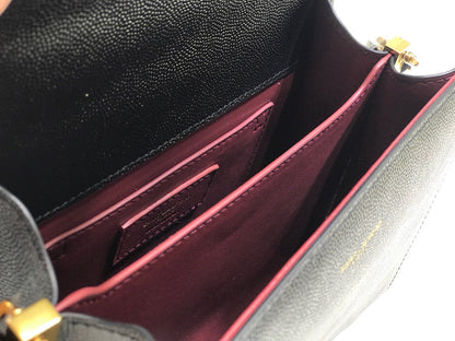 Yves Saint Laurent Cassandra Mini Top Handle Bag In Box Saint Laurent Leather