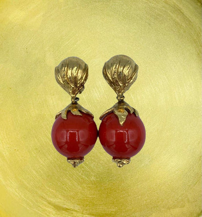 Yves Saint Laurent Cherry earrings - 1980s