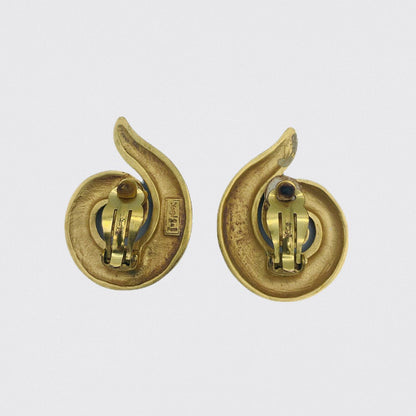 Yves Saint Laurent tourbillon earrings - 1990s