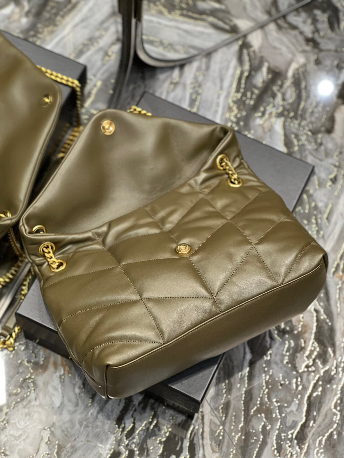 Yves Saint Laurent PUFFER MEDIUM BAG IN QUILTED LAMBSKIN