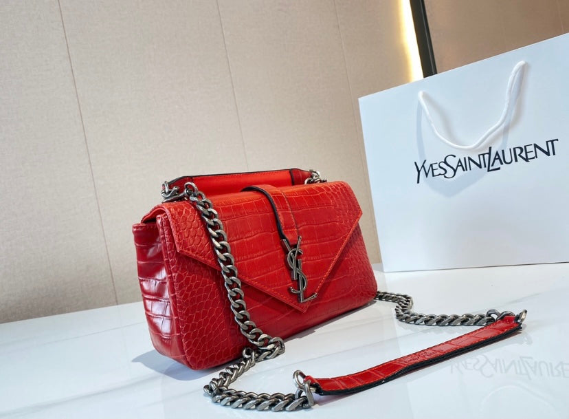 Red Yves Saint Laurent ladies handbag