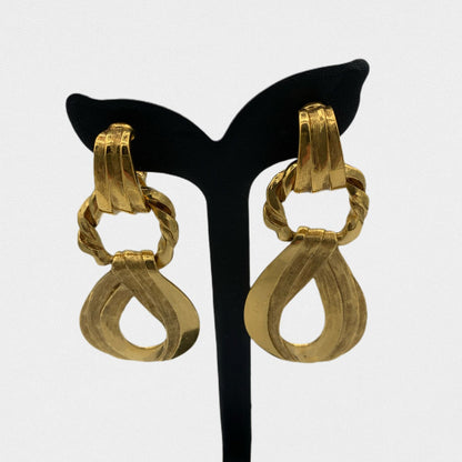 Yves Saint Laurent hanging hoop earrings