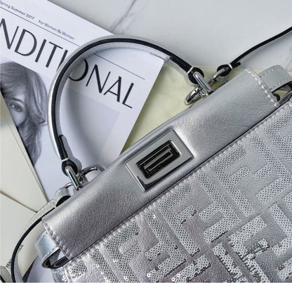 Silver Fendi shoulder handbag