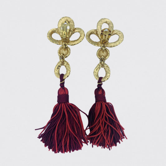 Yves Saint Laurent pompom earrings - 1990s