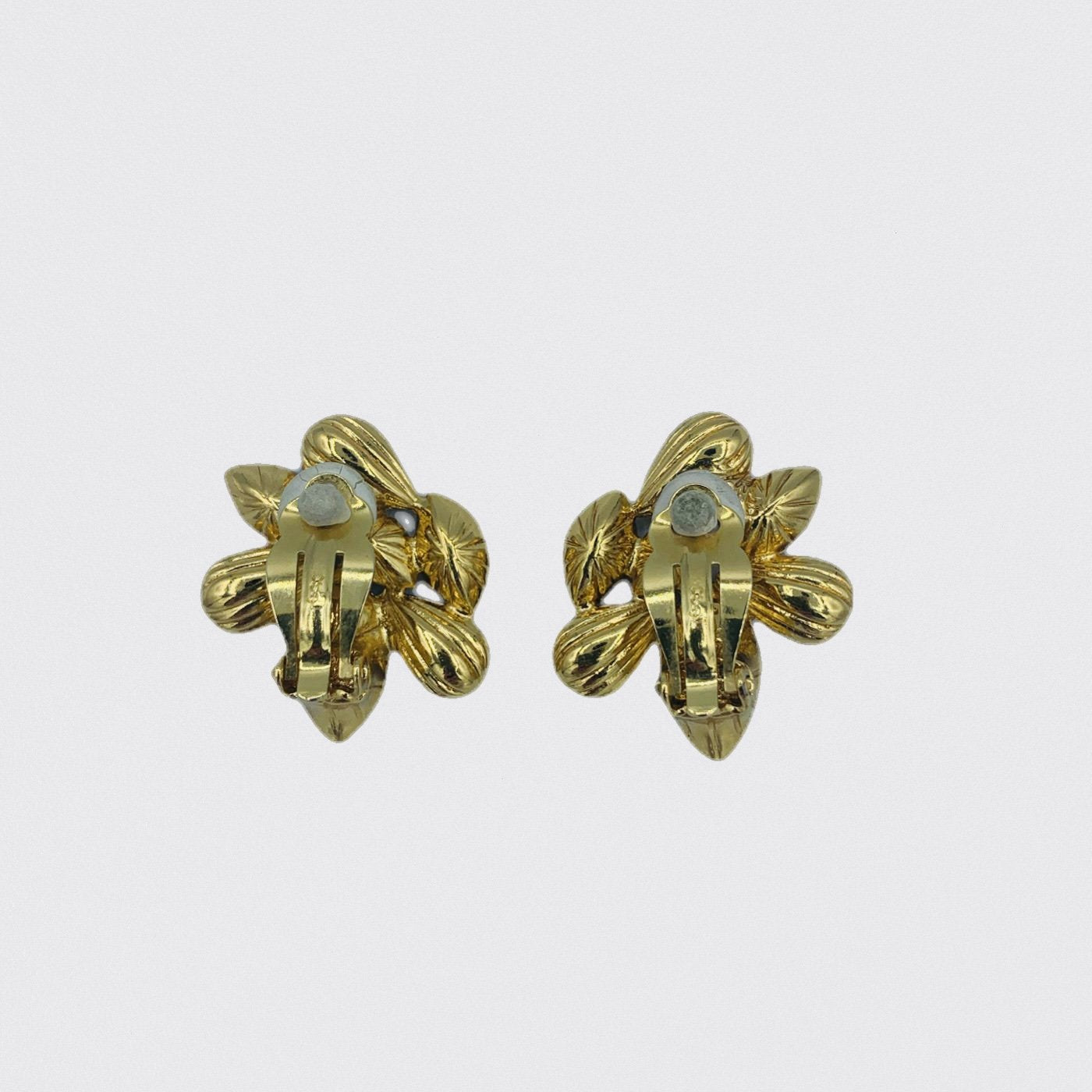 Yves Saint Laurent flower earrings - 1990s