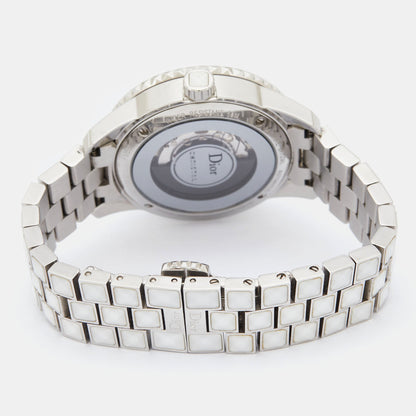 DIOR Mother Of  Pearl Diamonds Stainless Steel Christal CD113512M001 Women's Wristwatch 33 mm