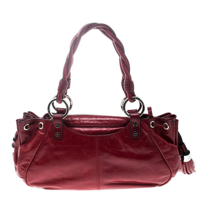 Givenchy Red Leather Drawstring Shoulder Bag