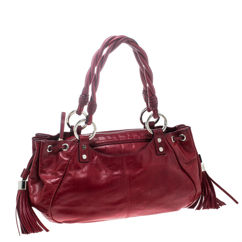 Givenchy Red Leather Drawstring Shoulder Bag