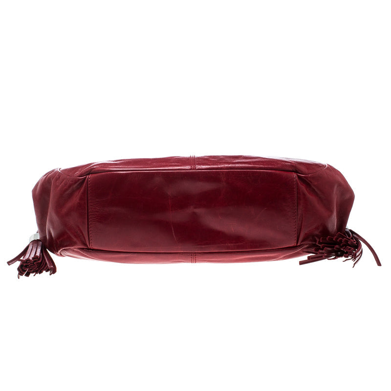 Givenchy Red Leather Drawstring Shoulder Bag