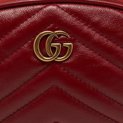 Gucci Red Matelasse Leather GG Marmont 2.0 Multi Belt Bag