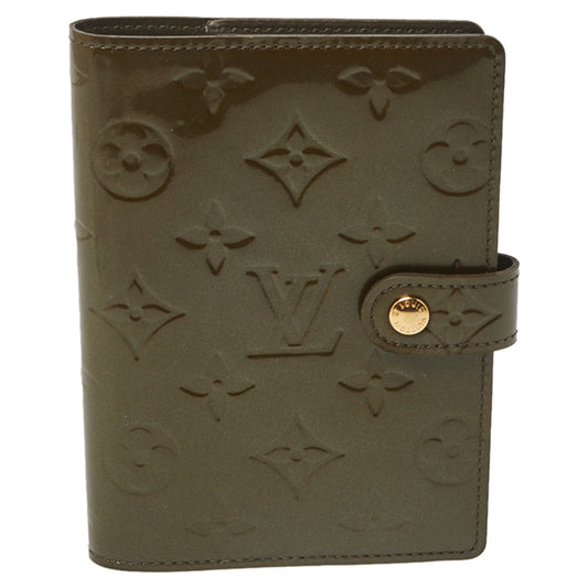 Louis Vuitton Vert Olive Monogram Vernis Leather Small Ring Agenda Cover