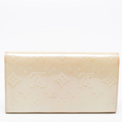 Louis Vuitton Blanc Corail Monogram Vernis Leather Sarah Wallet