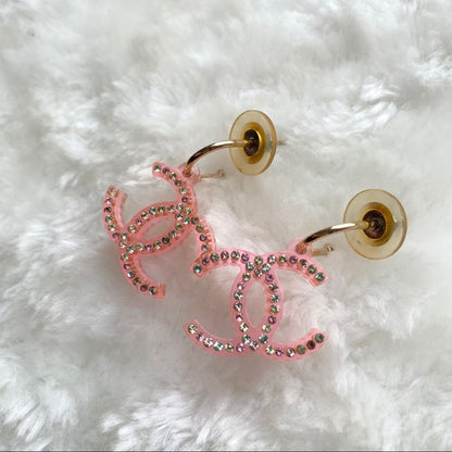 CHANEL CCn logo Crystal  earrings