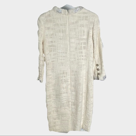 CHANEL 12PF Paris Bombay Ivory Silver Dress