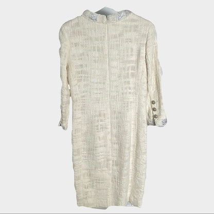 CHANEL 12PF Paris Bombay Ivory Silver Dress