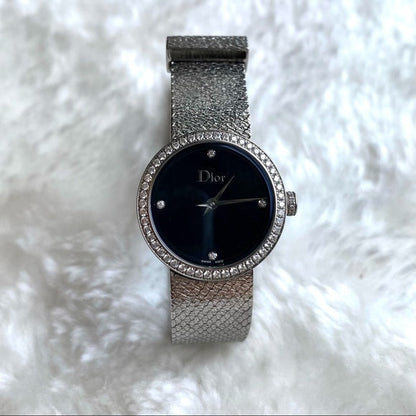 La D de Dior Satine diamond watch