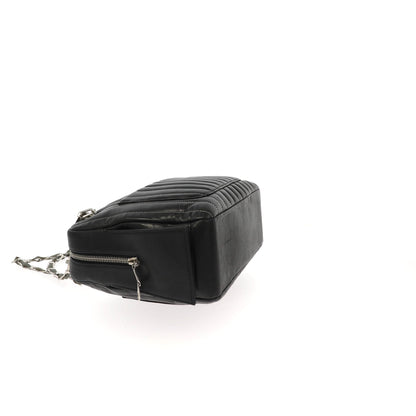 CHANEL "Mademoiselle" Camera Shoulder Bag in black leather