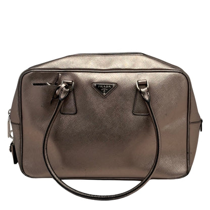 PRADA Saffiano Leather Metallic Shoulder Bag