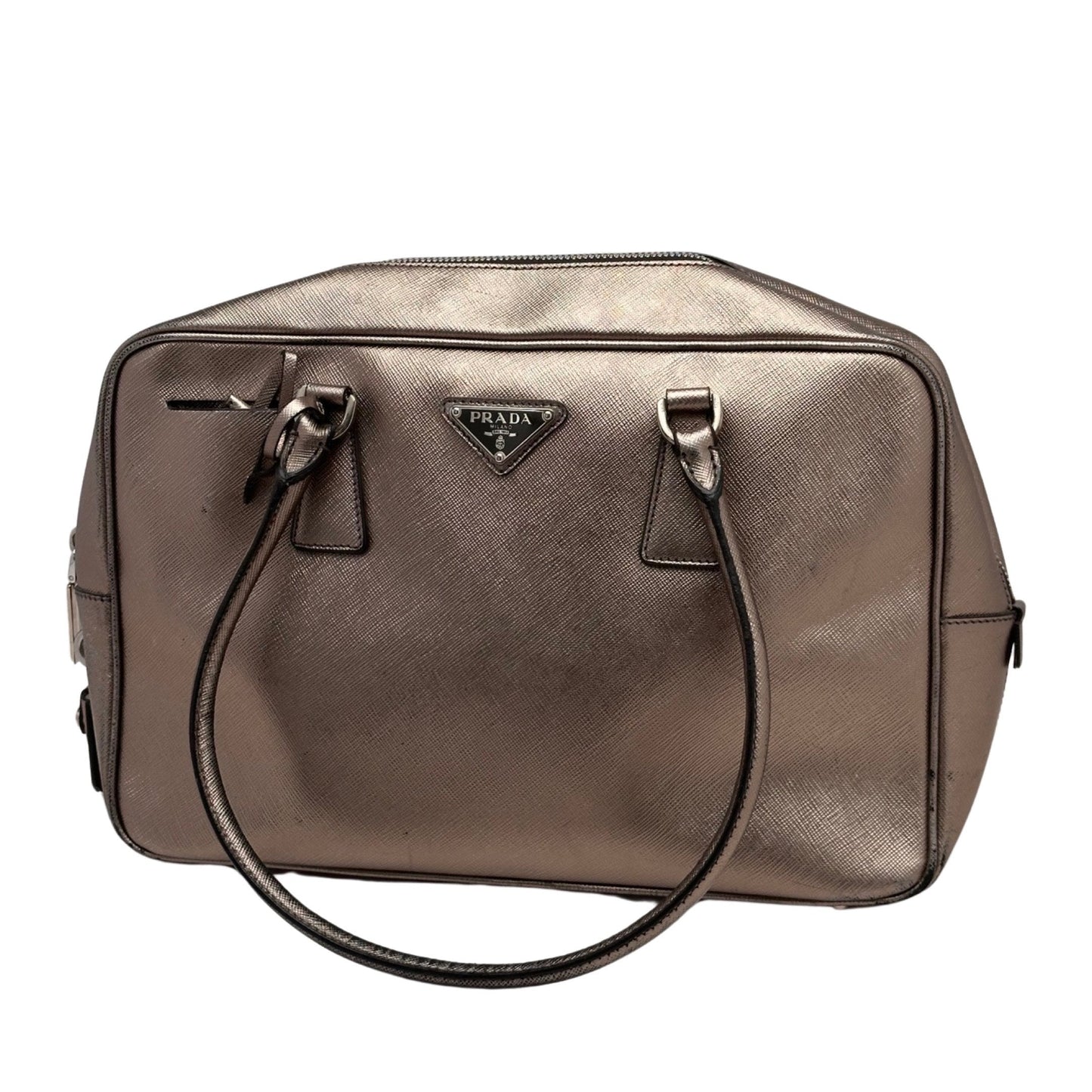 PRADA Saffiano Leather Metallic Shoulder Bag