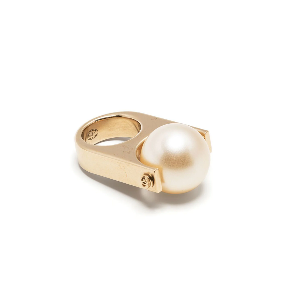 CHANEL CC Pearl-embellished Ring