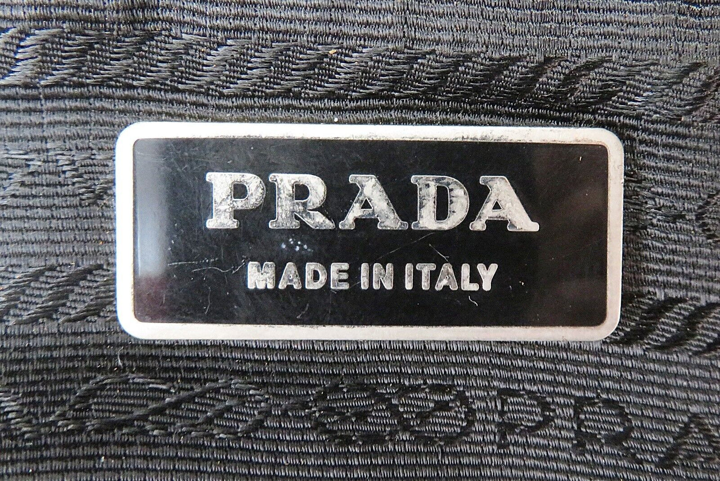 PRADA Milano Black Nylon and Leather Tote Bag