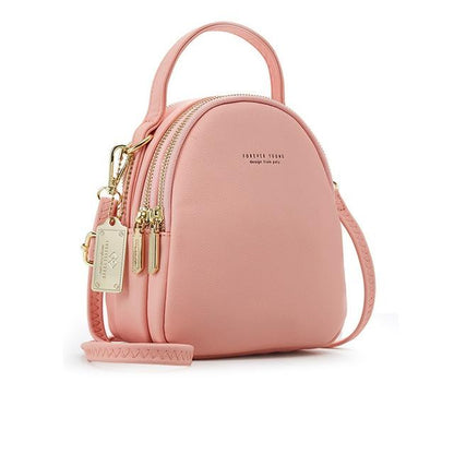 Soft Faux-Leather Mini Backpack - BagsAttra