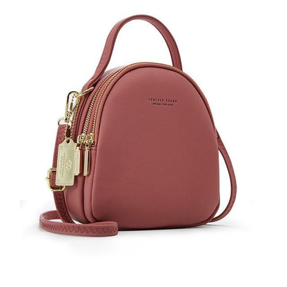 Soft Faux-Leather Mini Backpack - BagsAttra