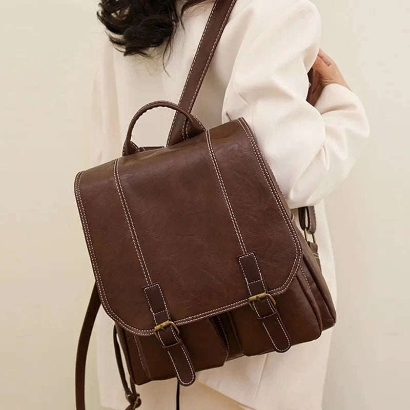 Soft Faux Leather Vintage Backpack