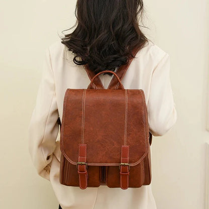 Soft Faux Leather Vintage Backpack