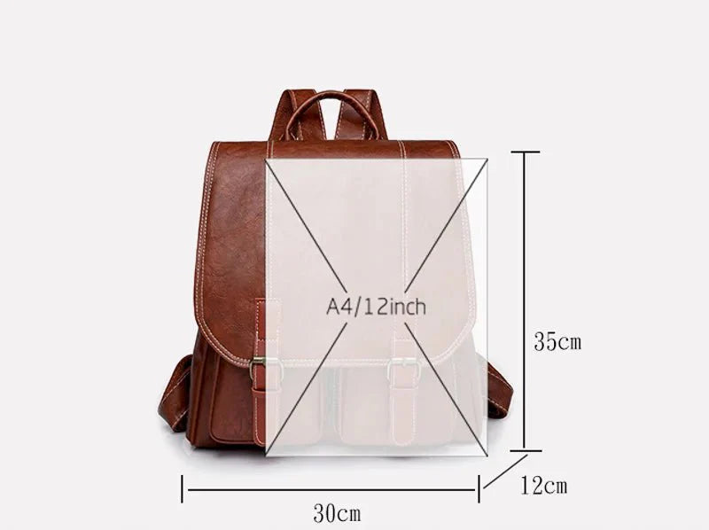 Soft Faux Leather Vintage Backpack