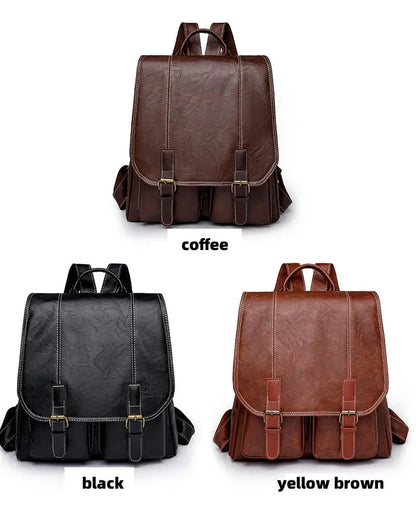 Soft Faux Leather Vintage Backpack