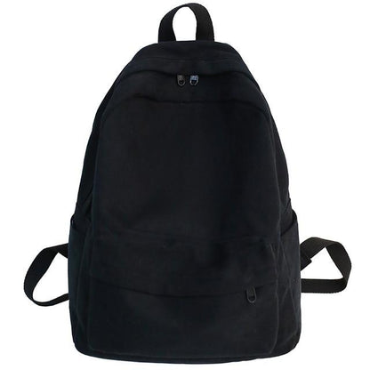 The Basic Canvas School Backpack - BagsAttra