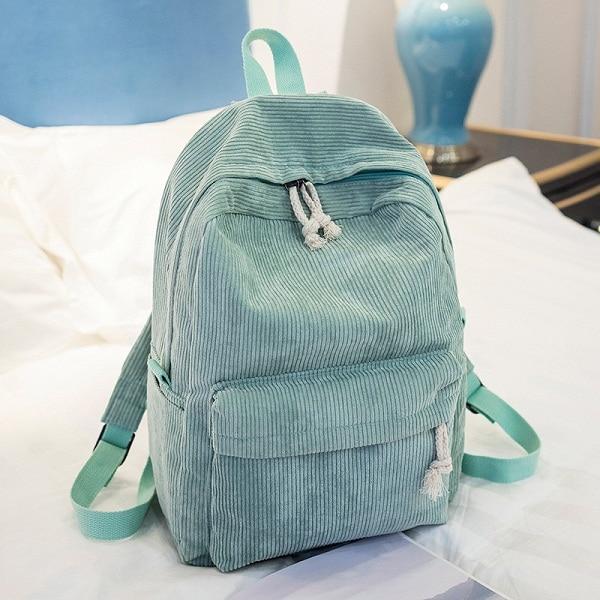 The Corduroy' - Striped Corduroy Backpack - BagsAttra