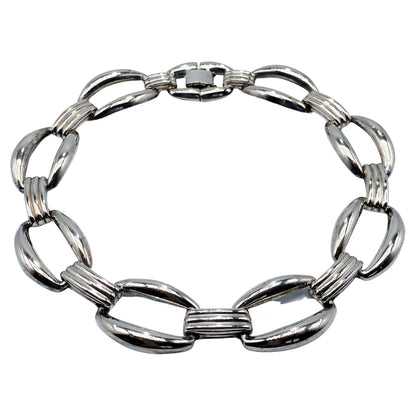 GIVENCHY Vintage 1980s Silver Plated Collar Necklace