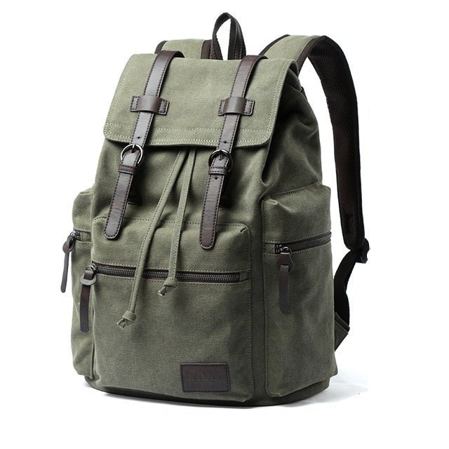 Vintage Canvas 15.6" Laptop Backpack - BagsAttra